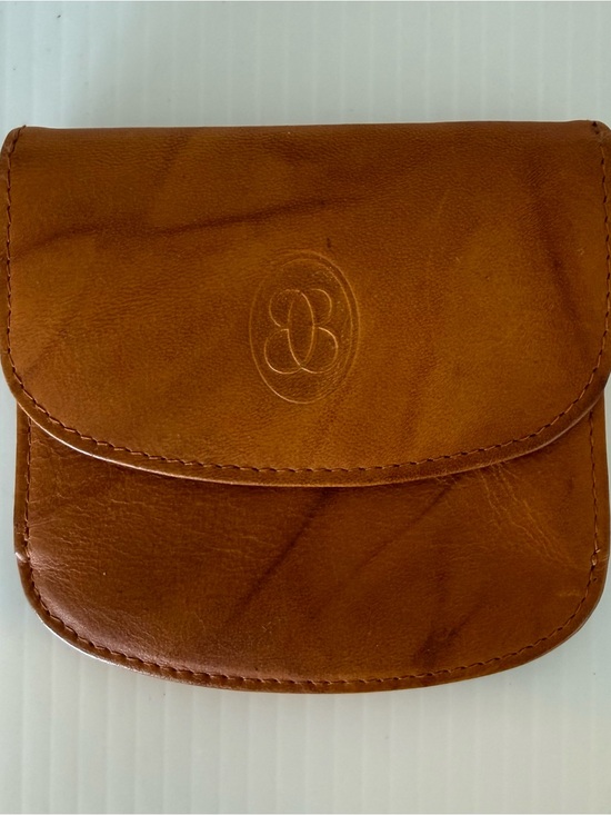 Buxton Handbags - Vtg Buxton Genuine Brown Leather Mini Wallet Coin Purse Currency Slots Bill Fold